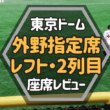 東京ドーム【外野指定席・レフト（前列）】試合の見え方レビュー！